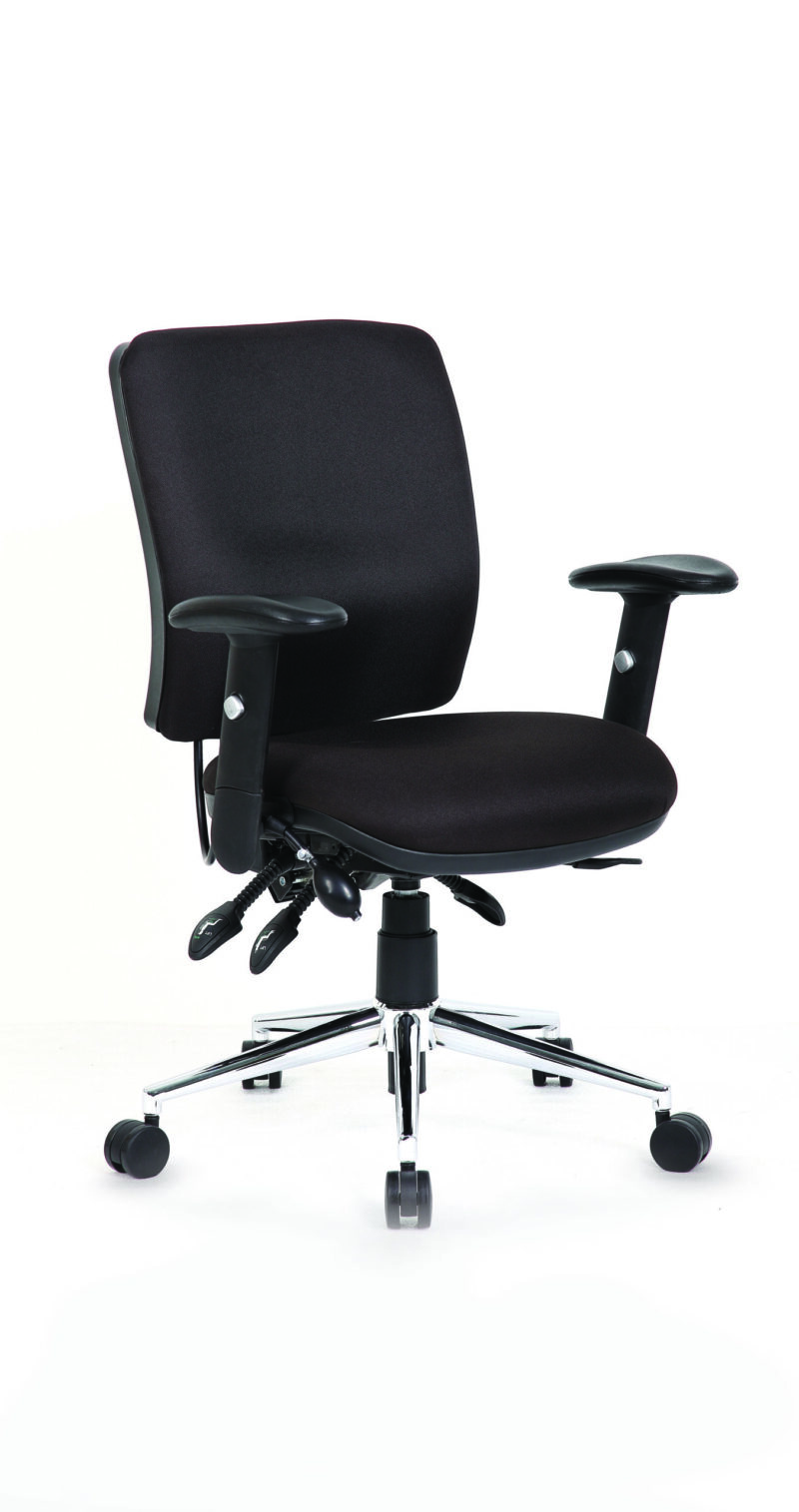 Surge 1800mm Cantilever Straight Desk With Mobile Pedestal and Align Medium Back Black Operator Chair - Image 32