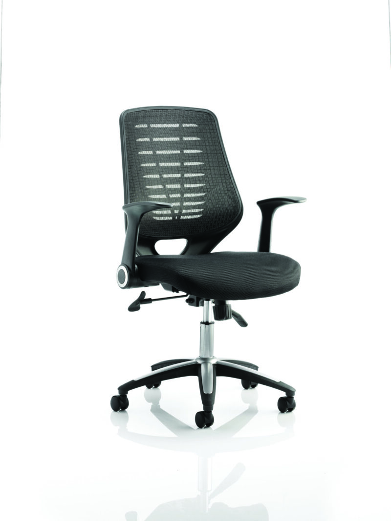 Surge 1600mm Cantilever Straight Desk With Mobile Pedestal and PassPro Black Back Operator Chair - Image 38