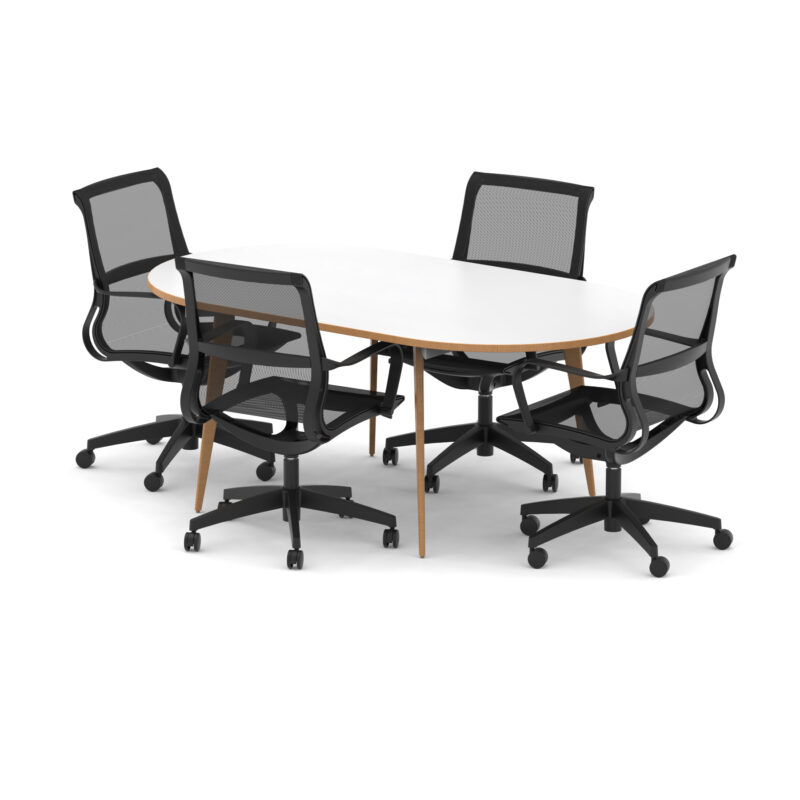 Kotto 1800mm Oval Boardroom Table With Set Of Executive Chairs - Image 2