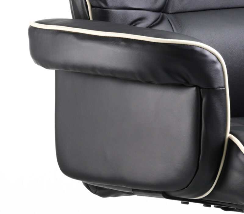 Kensington High Back Soft Black Leather Executive Office Chair with Arms - Image 2