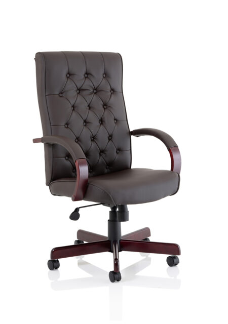 Monarchsfield High Back Leather Executive Office Chair with Arms