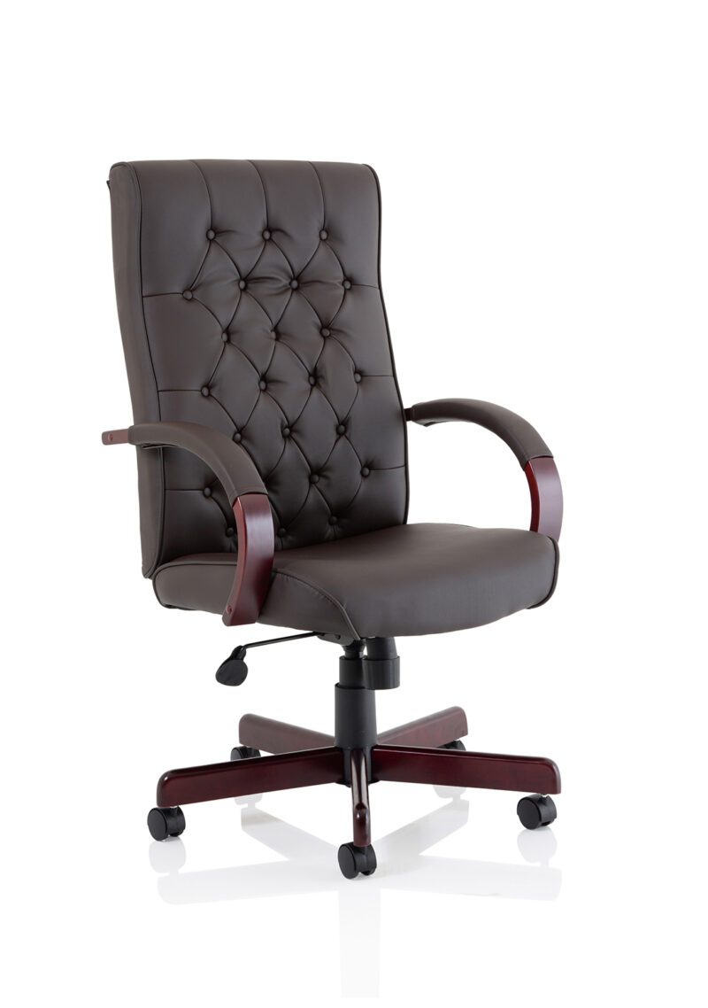 Monarchsfield High Back Leather Executive Office Chair with Arms