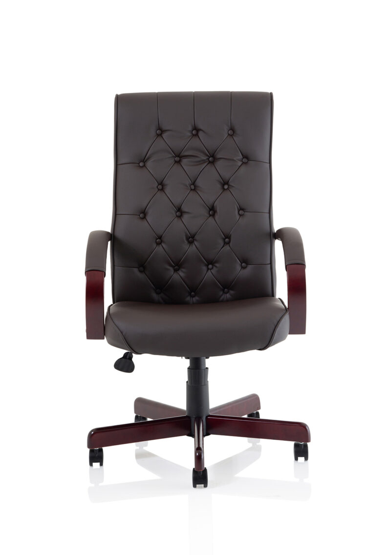 Monarchsfield High Back Leather Executive Office Chair with Arms - Image 2