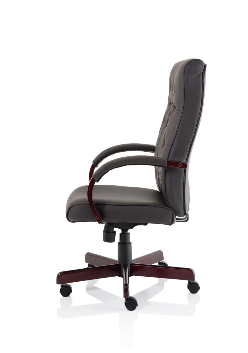 Monarchsfield High Back Leather Executive Office Chair with Arms - Image 4