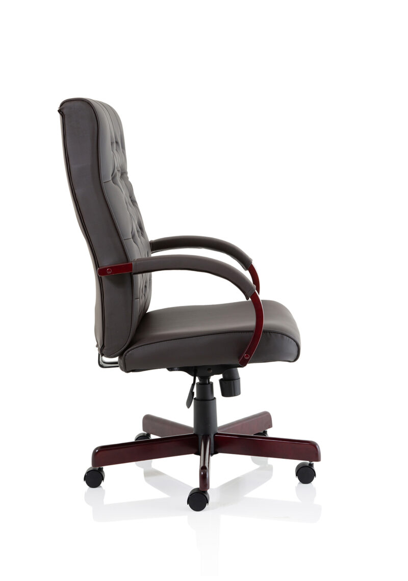 Monarchsfield High Back Leather Executive Office Chair with Arms - Image 8