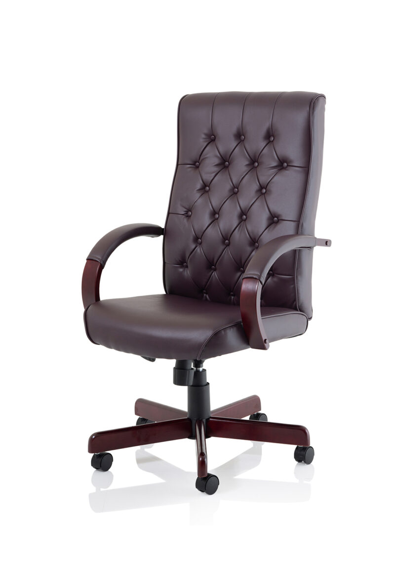 Monarchsfield High Back Leather Executive Office Chair with Arms - Image 11