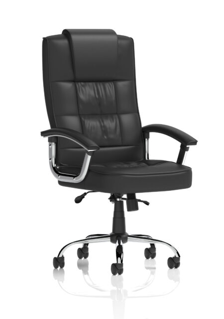 Brook Deluxe High Back Black Executive Office Chair with Arms