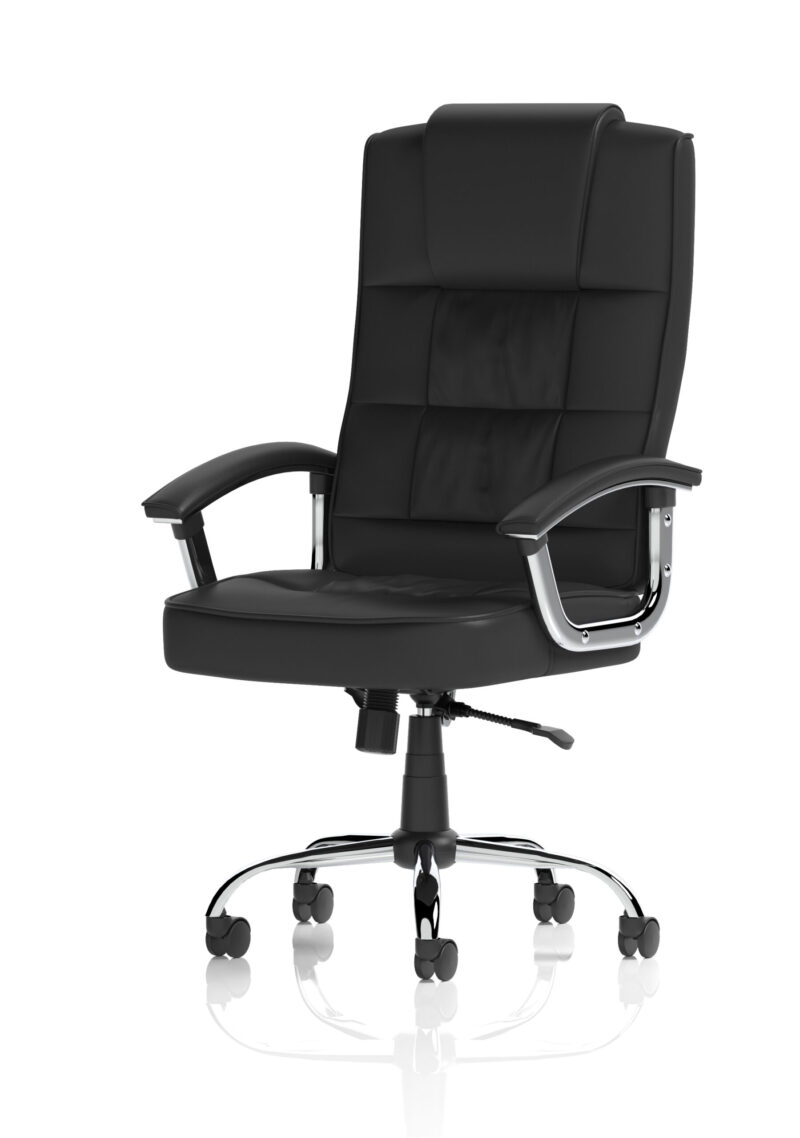 Brook Deluxe High Back Black Executive Office Chair with Arms - Image 3