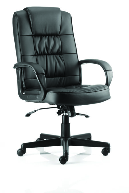 Brook High Back Black Executive Office Chair with Arms