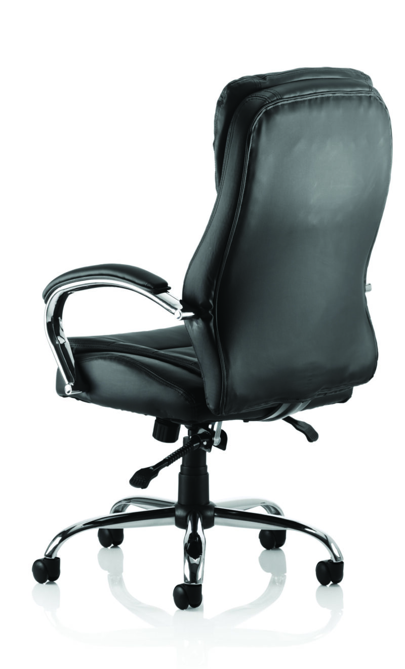 Boulder High Back Executive Black Leather Office Chair with Arms - Image 2