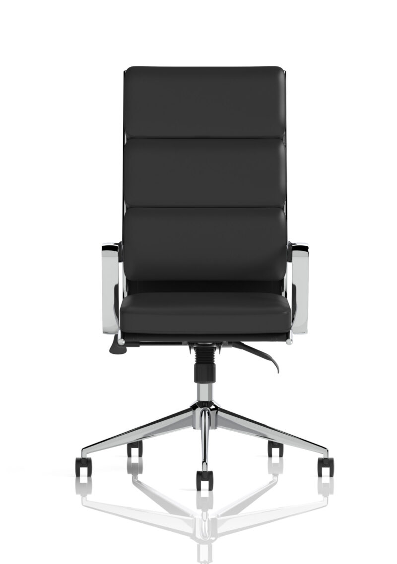 Monarch High Back Executive Black Leather Office Chair with Arms - Image 2