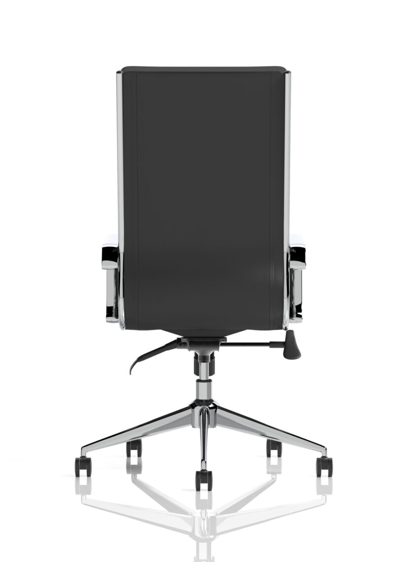 Monarch High Back Executive Black Leather Office Chair with Arms - Image 6