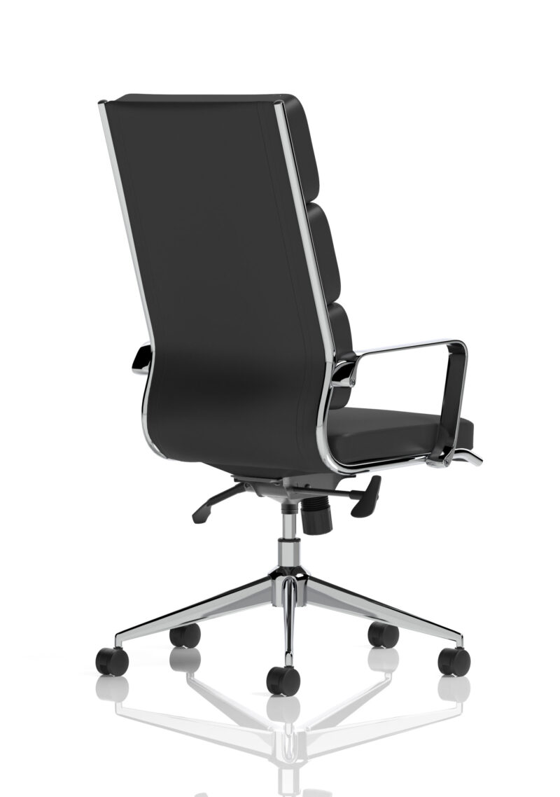 Monarch High Back Executive Black Leather Office Chair with Arms - Image 7