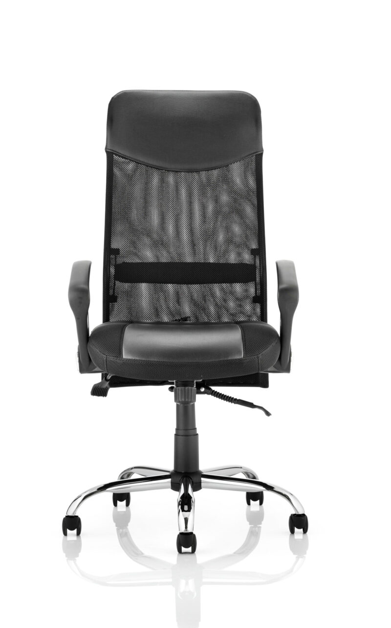 Reno High Back Black Executive Office Chair with Arms - Image 2