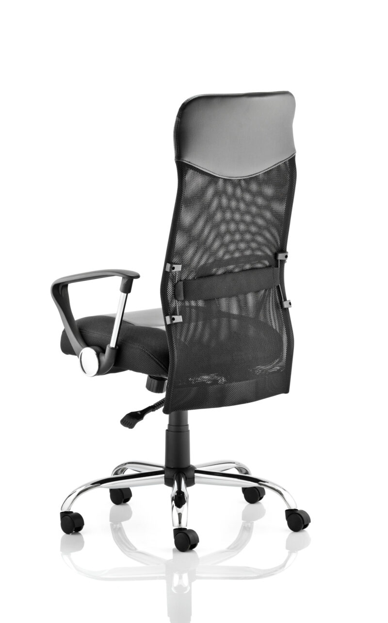 Reno High Back Black Executive Office Chair with Arms - Image 3