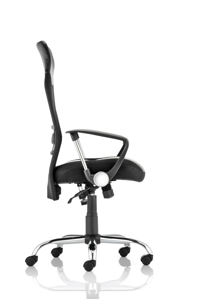 Reno High Back Black Executive Office Chair with Arms - Image 5