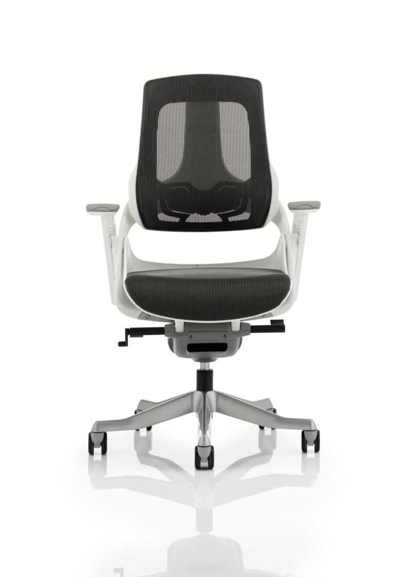 Pure High Back White Shell Executive Office Chair with Arms - Image 2