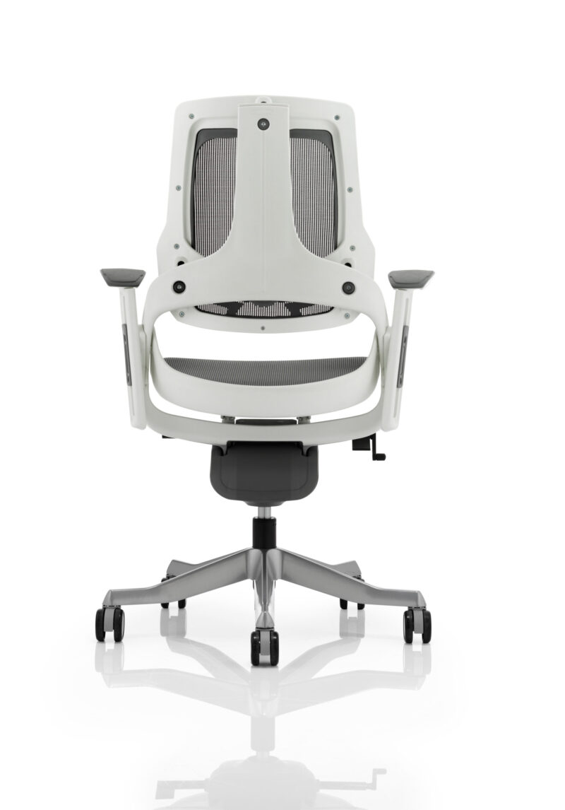 Pure High Back White Shell Executive Office Chair with Arms - Image 4