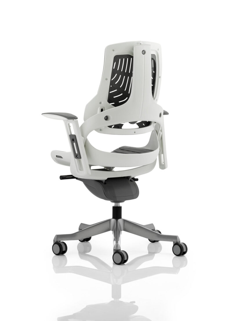 Pure High Back White Shell Executive Office Chair with Arms - Image 8