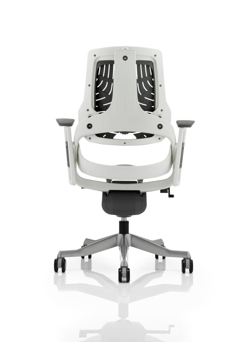Pure High Back White Shell Executive Office Chair with Arms - Image 9