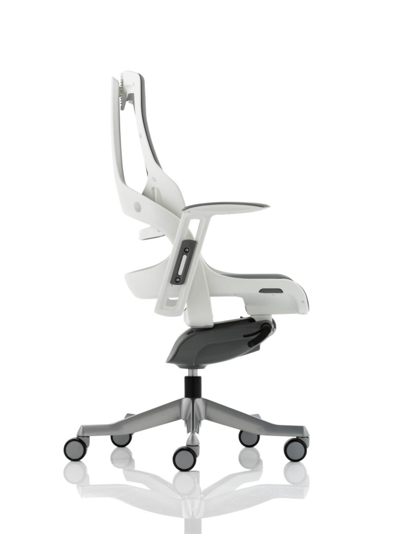Pure High Back White Shell Executive Office Chair with Arms - Image 10