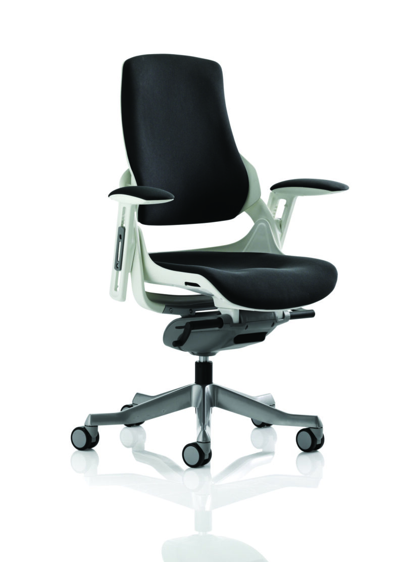 Pure High Back White Shell Executive Office Chair with Arms - Image 12