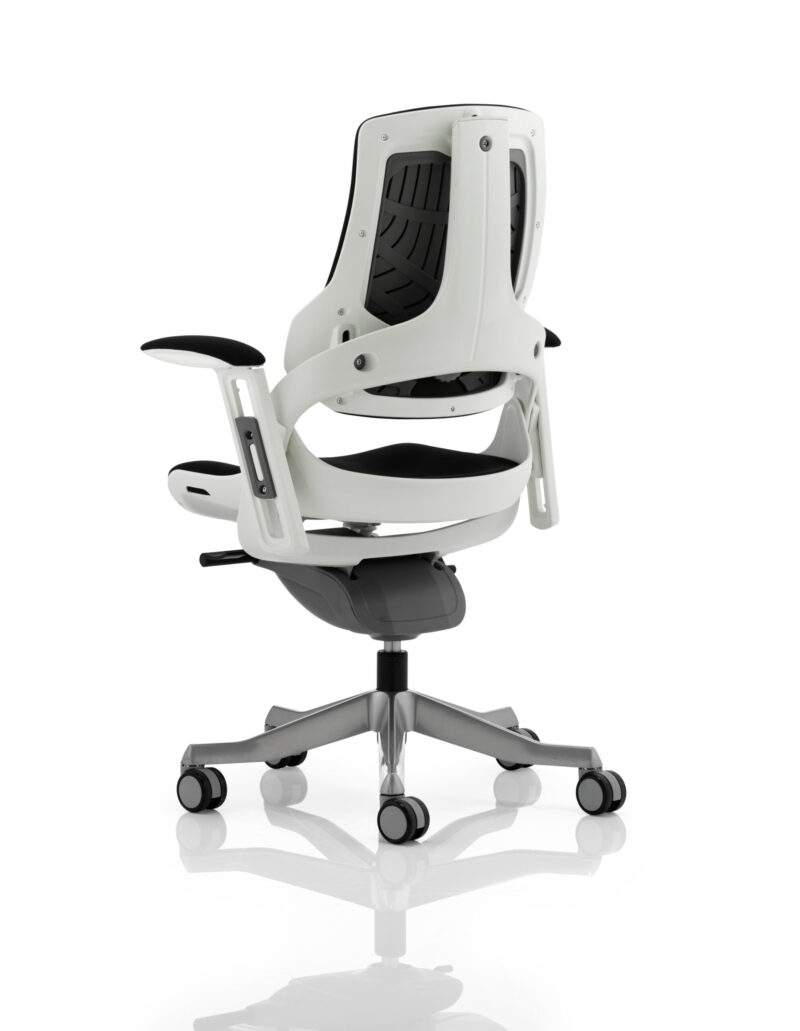 Pure High Back White Shell Executive Office Chair with Arms - Image 14