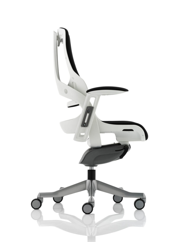 Pure High Back White Shell Executive Office Chair with Arms - Image 16
