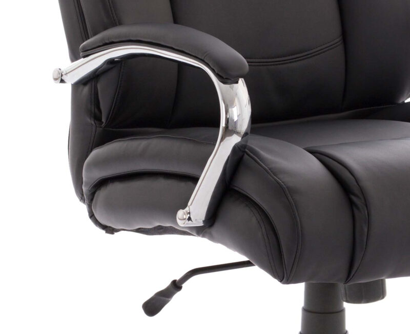 Austin High Back Heavy Duty Executive Black Leather Office Chair with Arms - Image 2