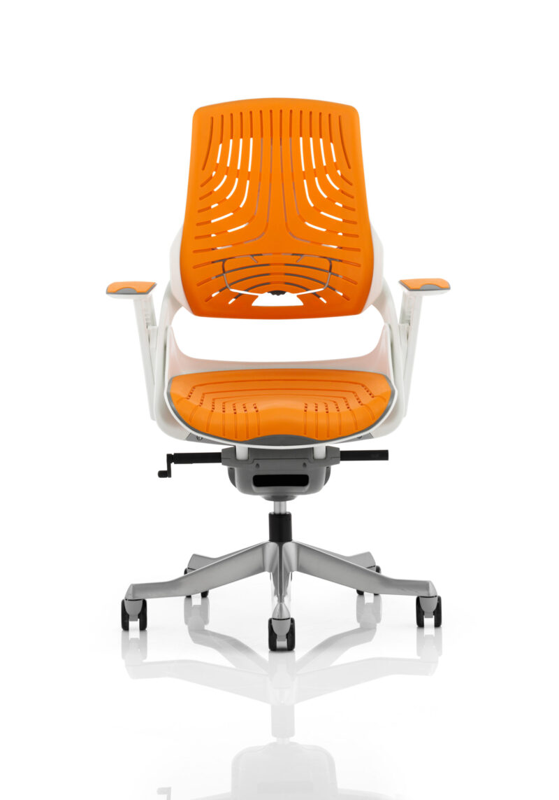 Pure High Back White Shell Executive Office Chair with Arms - Image 20