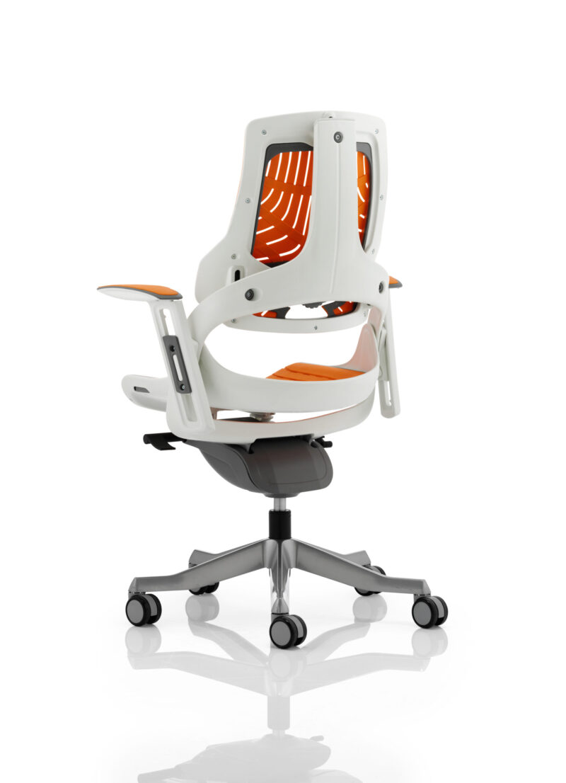 Pure High Back White Shell Executive Office Chair with Arms - Image 21
