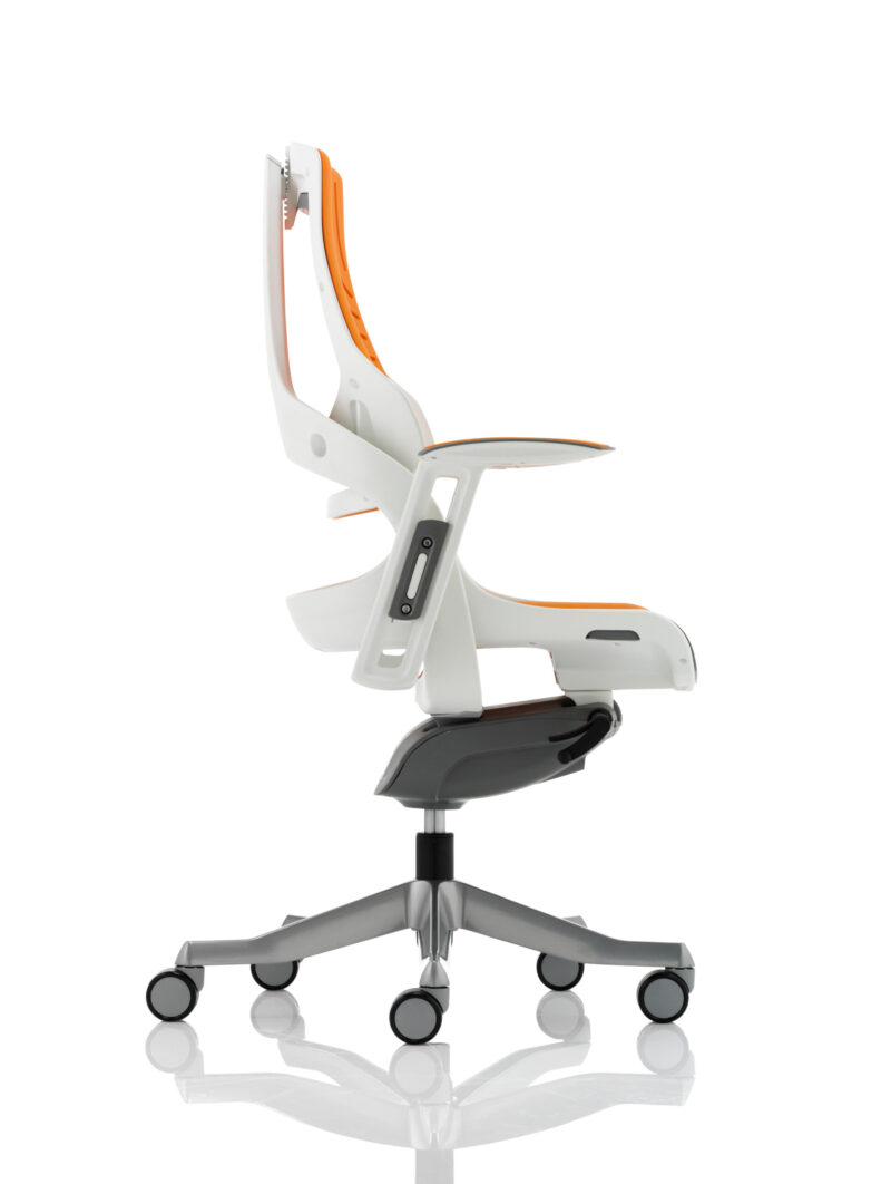 Pure High Back White Shell Executive Office Chair with Arms - Image 23