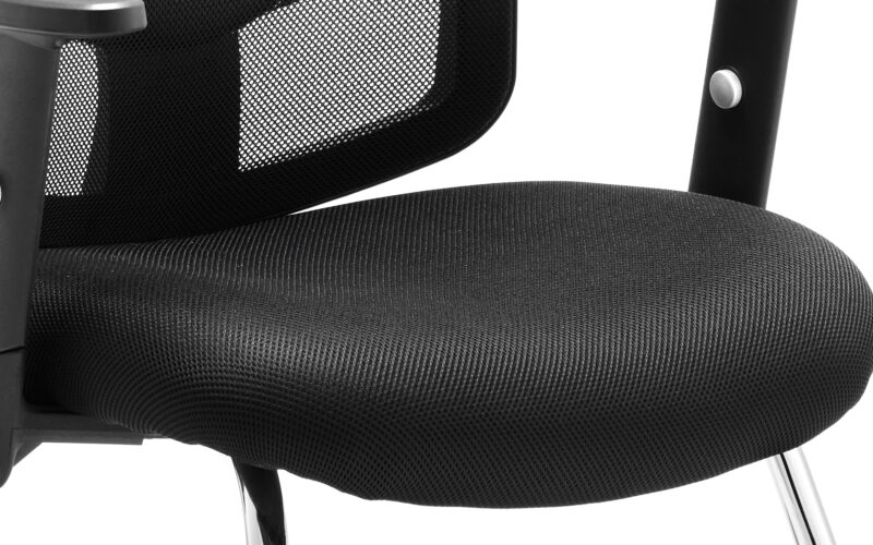 Salem Mesh Back Cantilever Visitor Chair with Arms - Image 4
