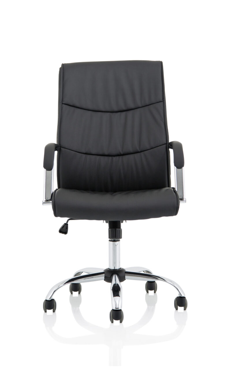 Logan High Back Black Leather Executive Office Chair with Arms - Image 2
