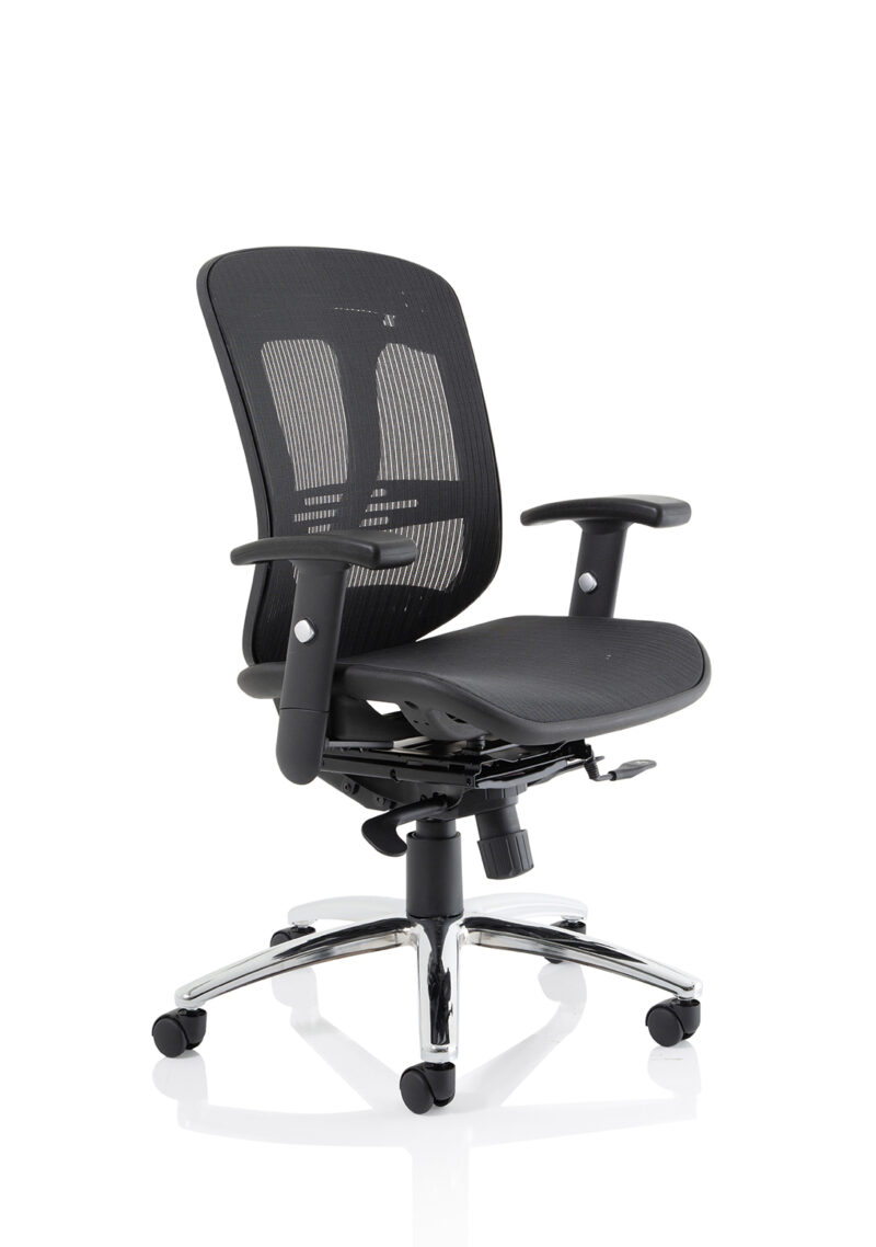 Illusion II Mesh Back Task Operator Office Chair with Height Adjustable Arms - Image 9