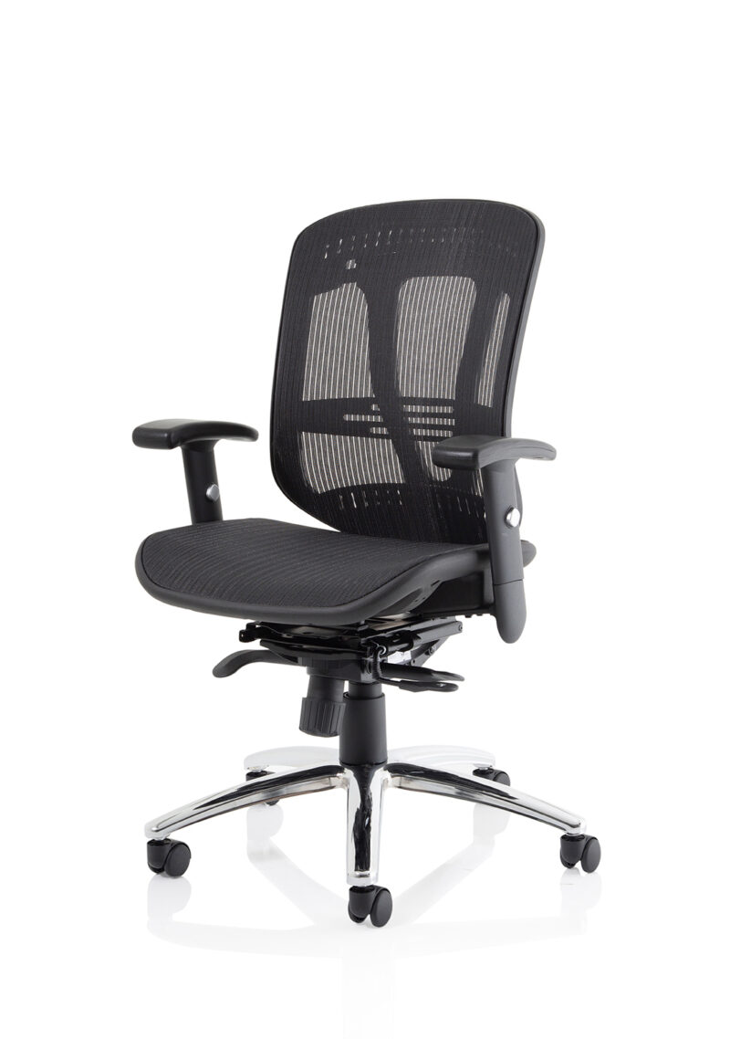 Illusion II Mesh Back Task Operator Office Chair with Height Adjustable Arms - Image 11