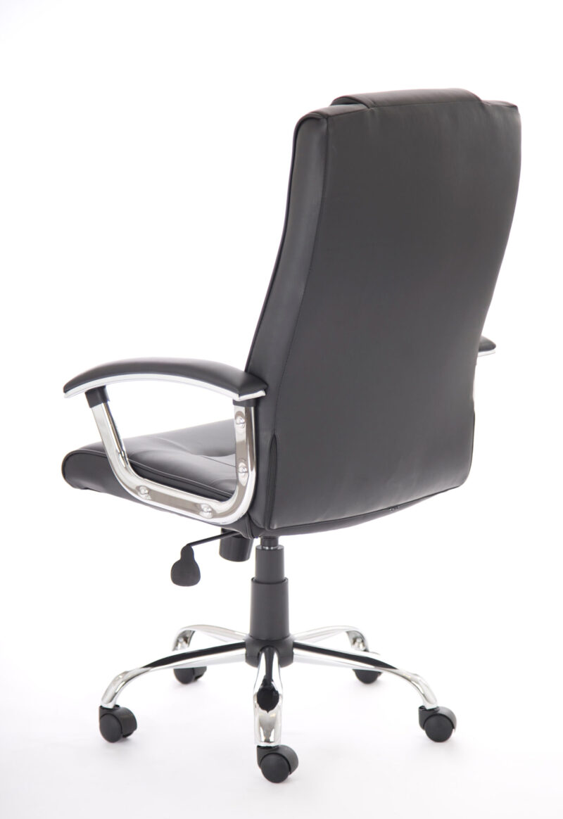 Saver High Back Executive Black Leather Office Chair with Arms - Image 5