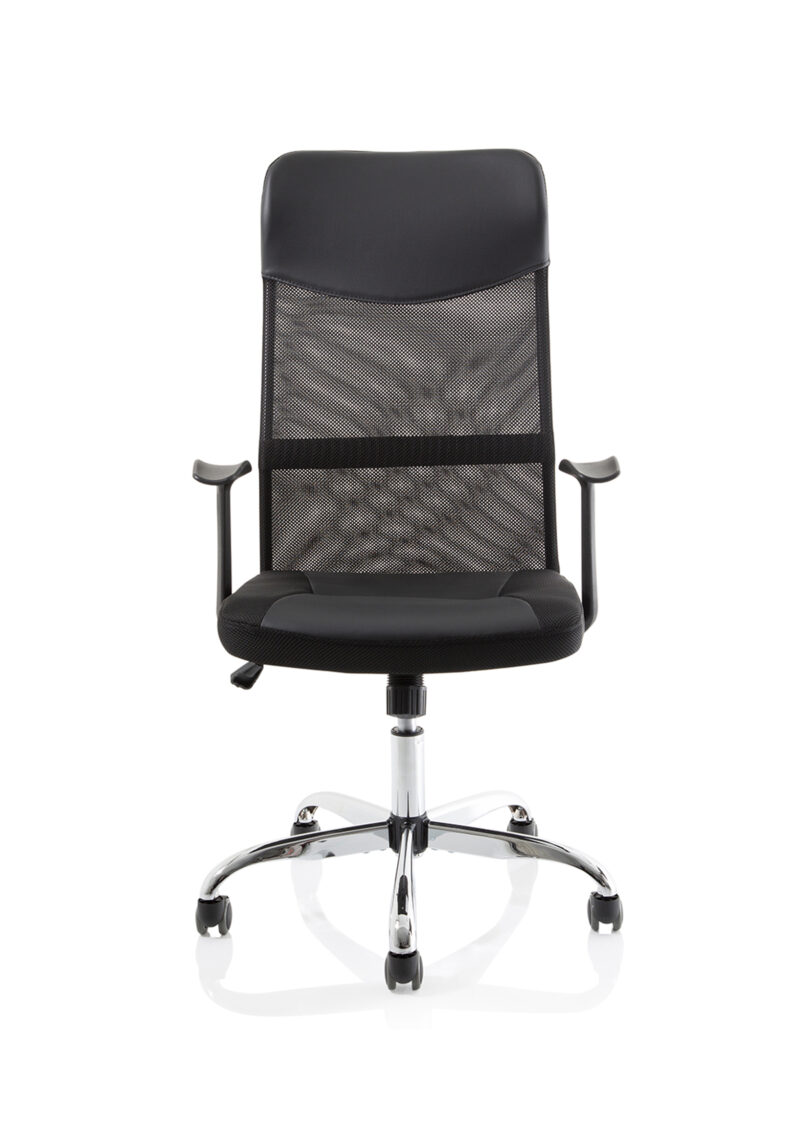 LiteX High Mesh Back Black Executive Office Chair with Arms - Image 2