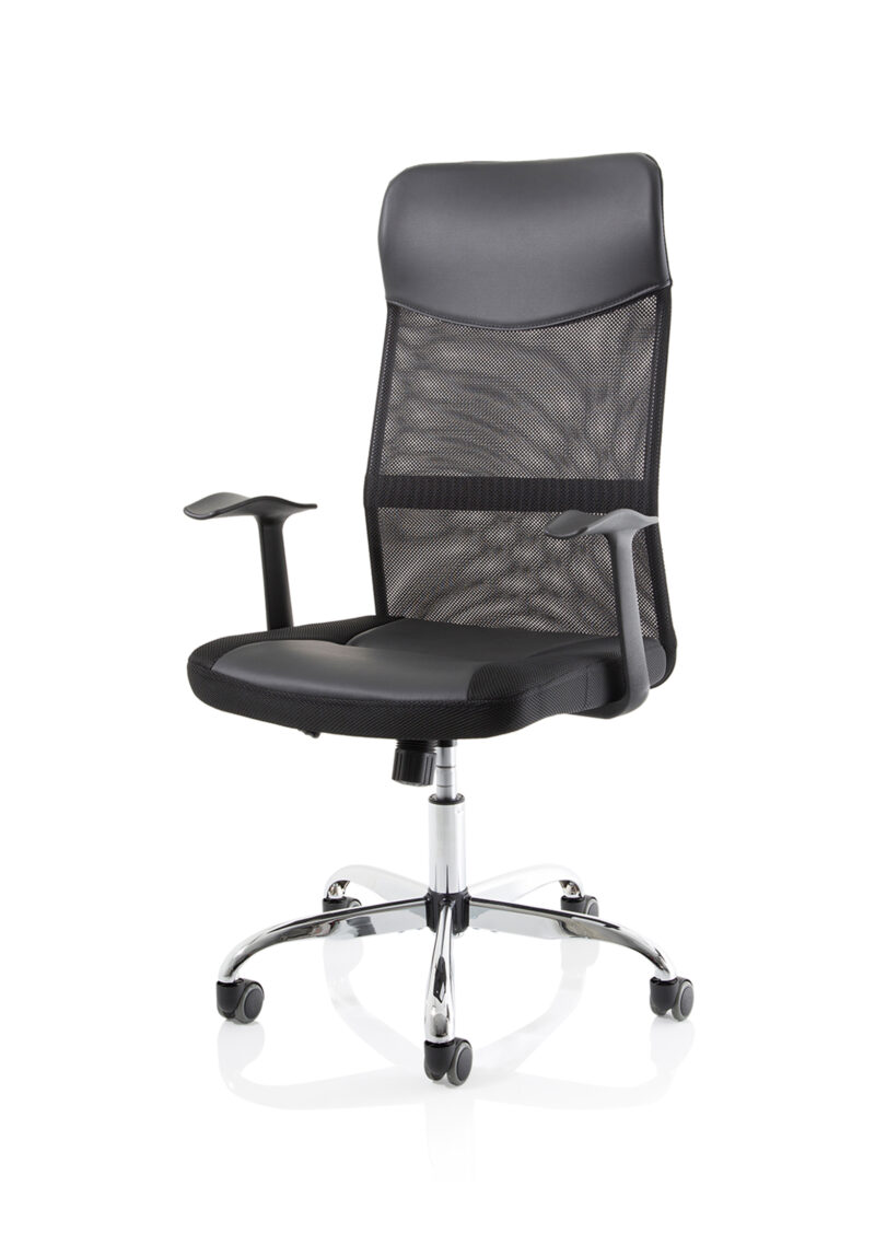 LiteX High Mesh Back Black Executive Office Chair with Arms - Image 3