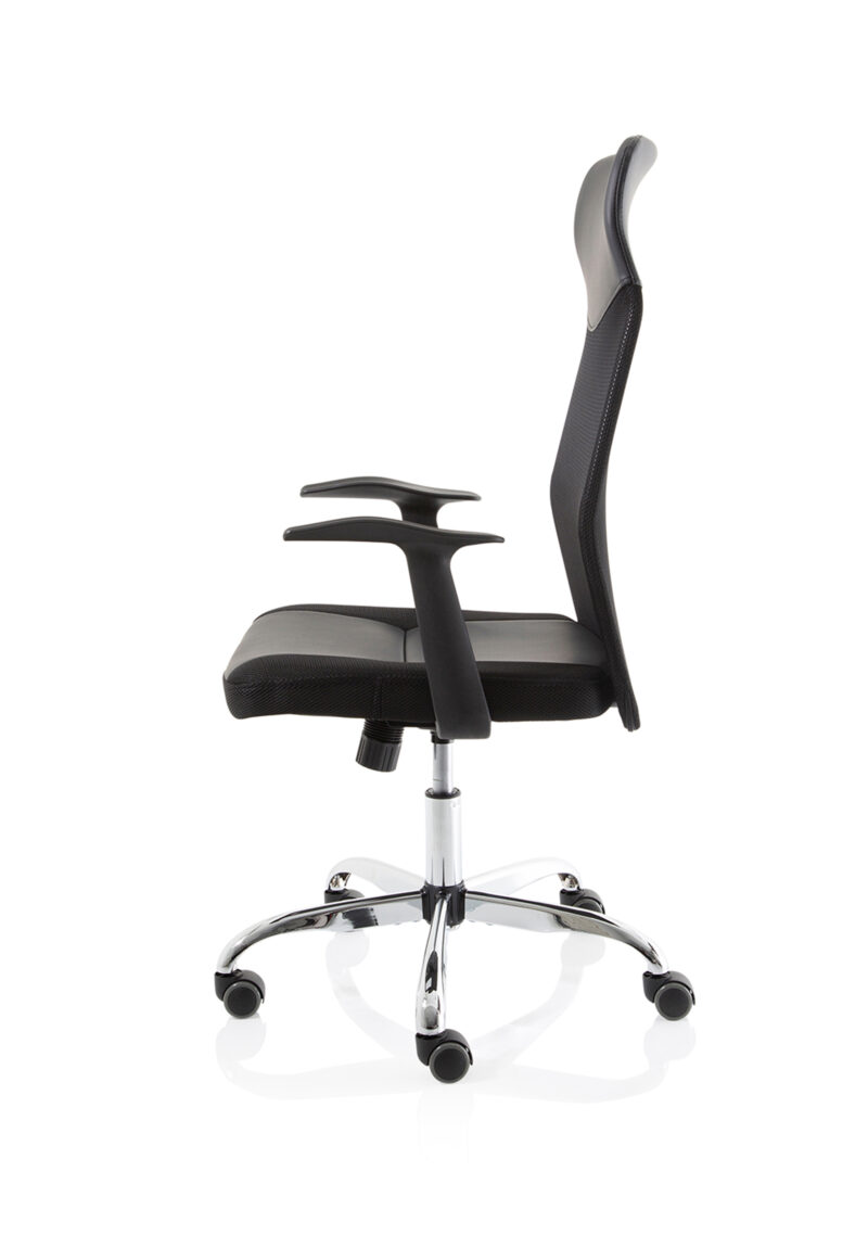 LiteX High Mesh Back Black Executive Office Chair with Arms - Image 4