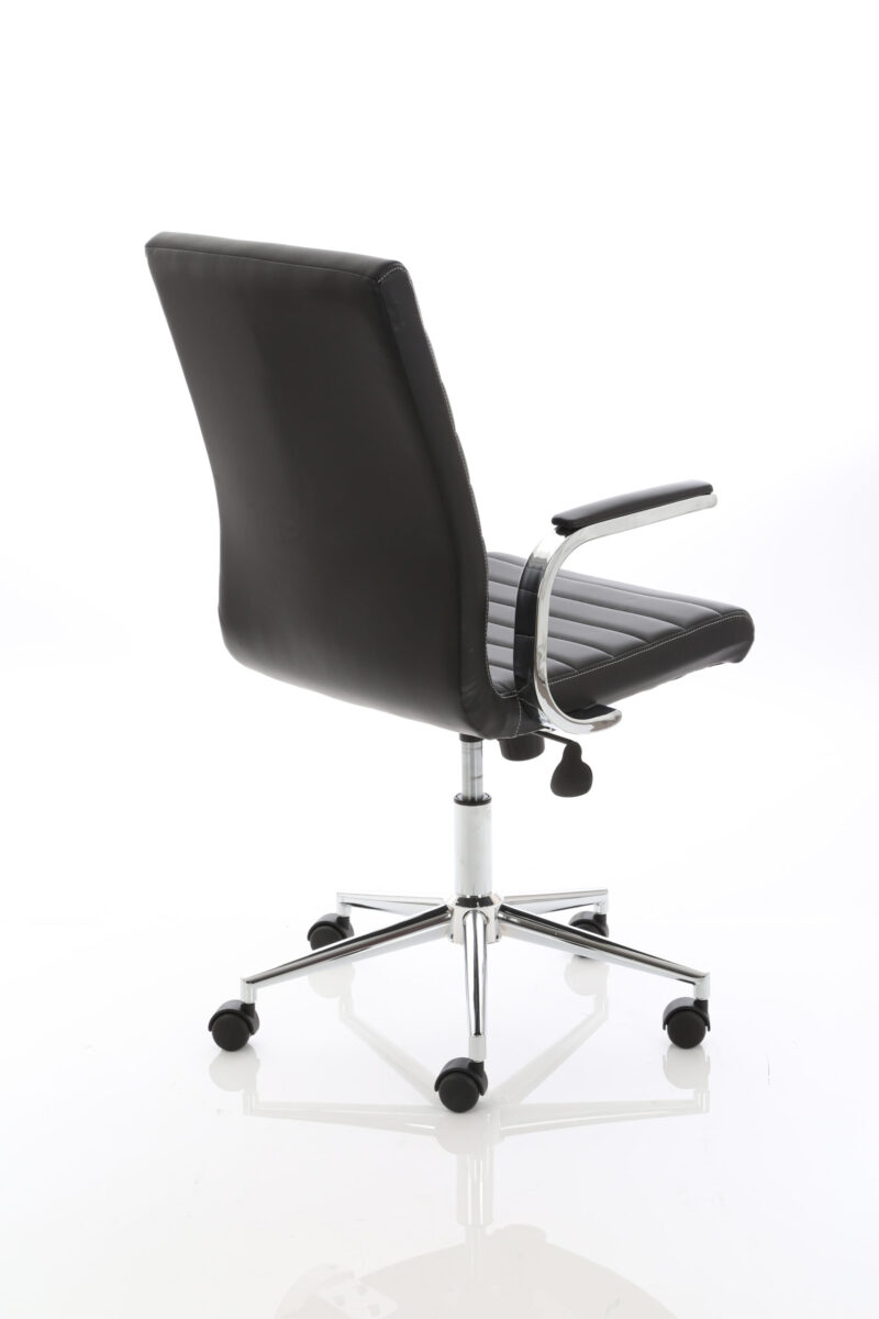 Cain Medium Back Leather Executive Office Chair with Arms - Image 4