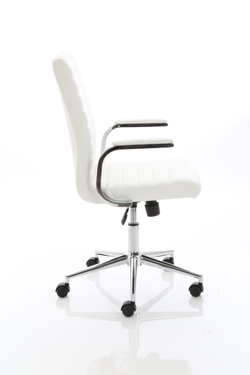 Cain Medium Back Leather Executive Office Chair with Arms - Image 18