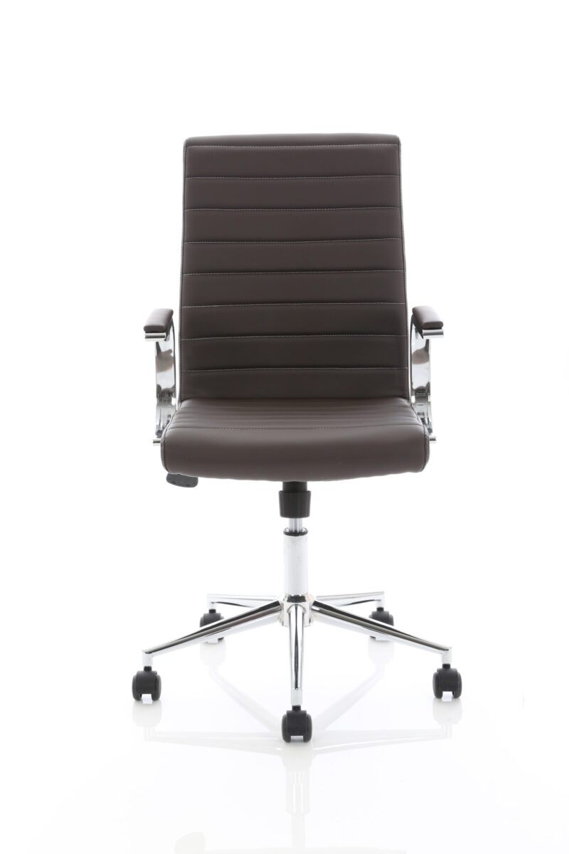 Cain Medium Back Leather Executive Office Chair with Arms - Image 29