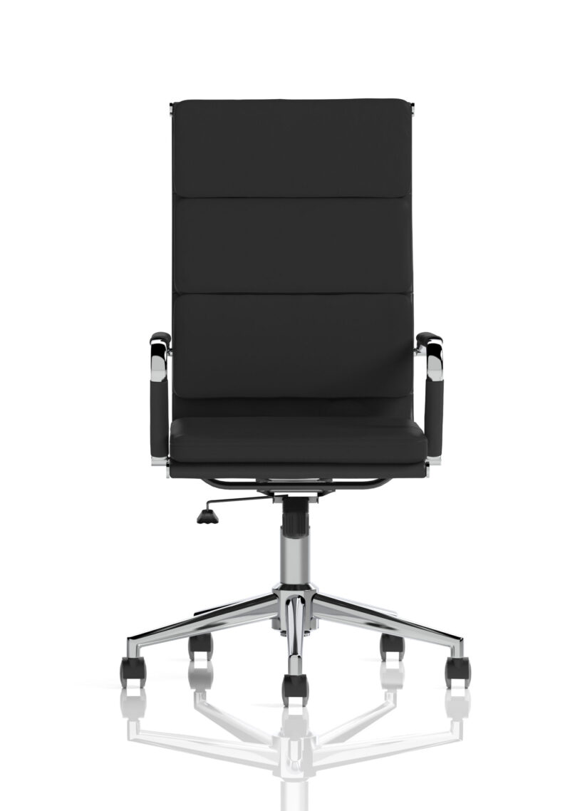 Falcon High Back Black Leather Executive Office Chair with Arms - Image 2