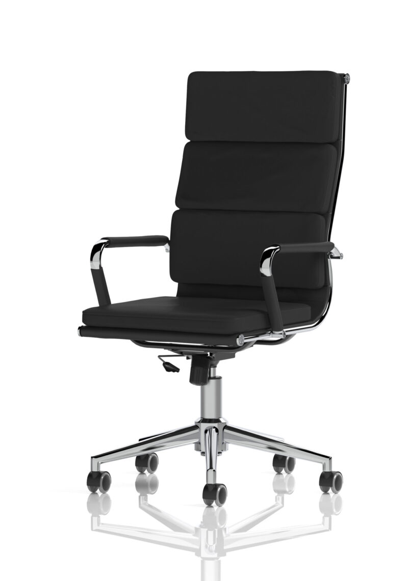 Falcon High Back Black Leather Executive Office Chair with Arms - Image 3