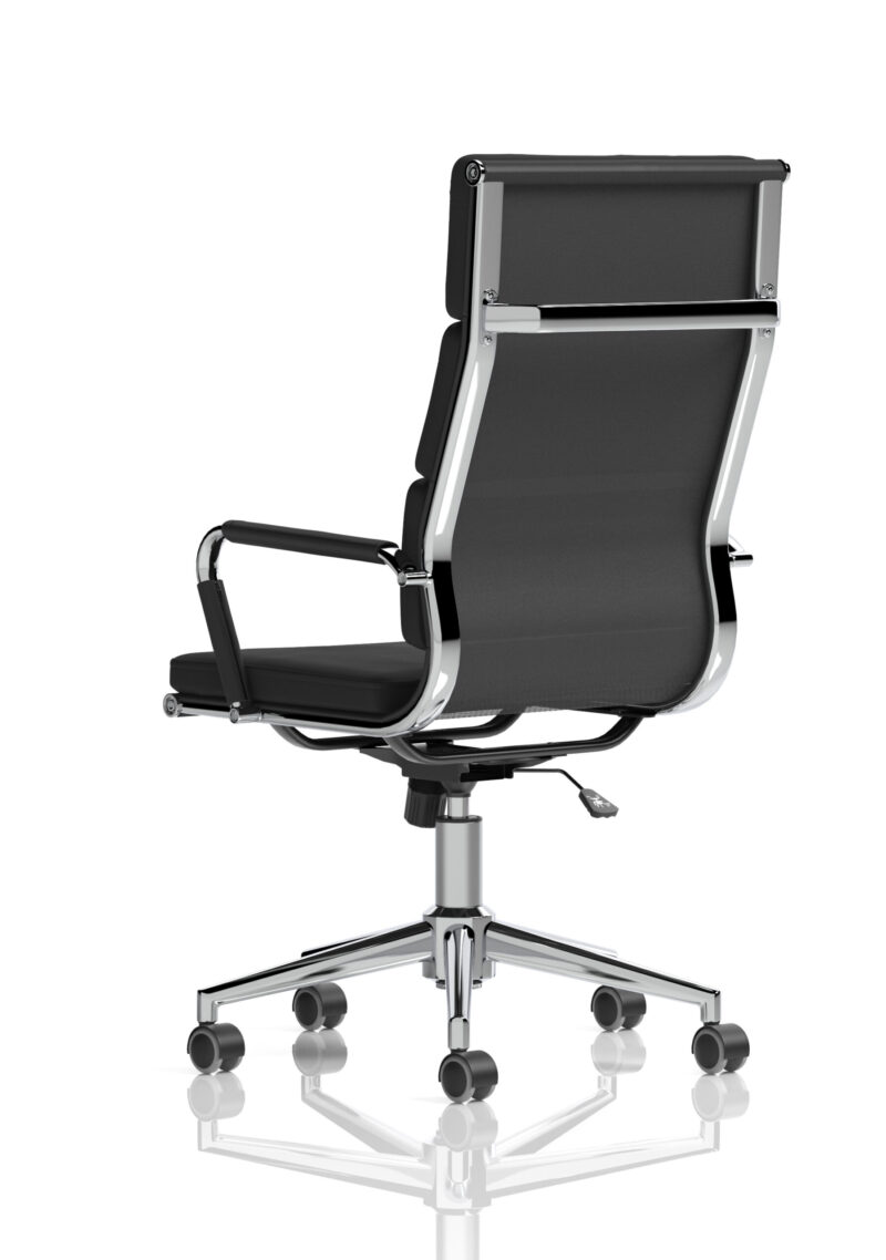 Falcon High Back Black Leather Executive Office Chair with Arms - Image 5
