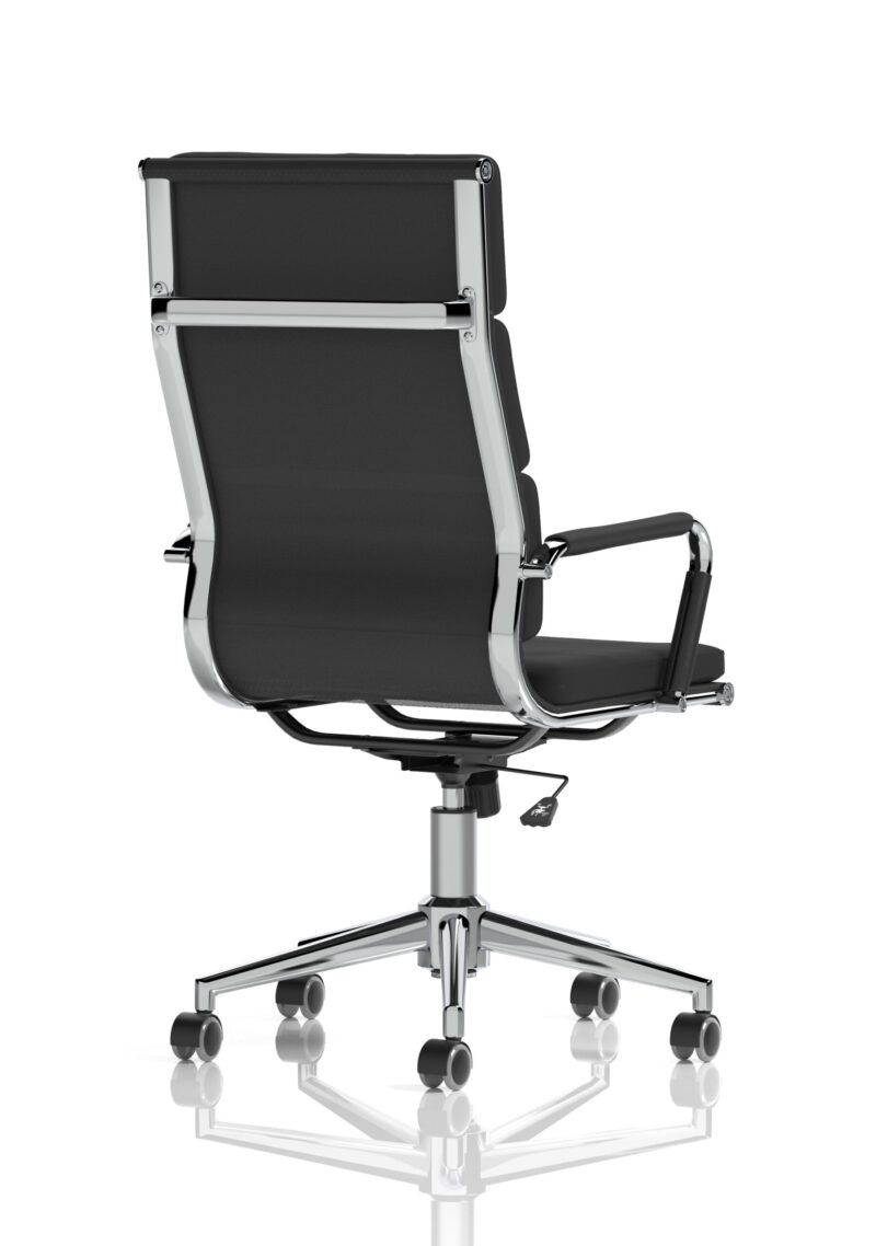 Falcon High Back Black Leather Executive Office Chair with Arms - Image 7