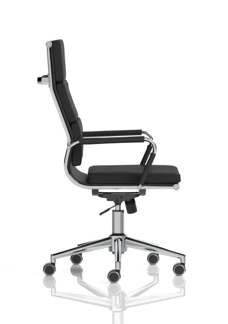 Falcon High Back Black Leather Executive Office Chair with Arms - Image 8