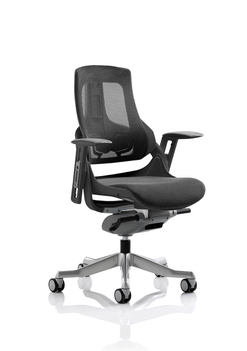 Pure High Back Black Shell Executive Office Chair with Arms - Image 8
