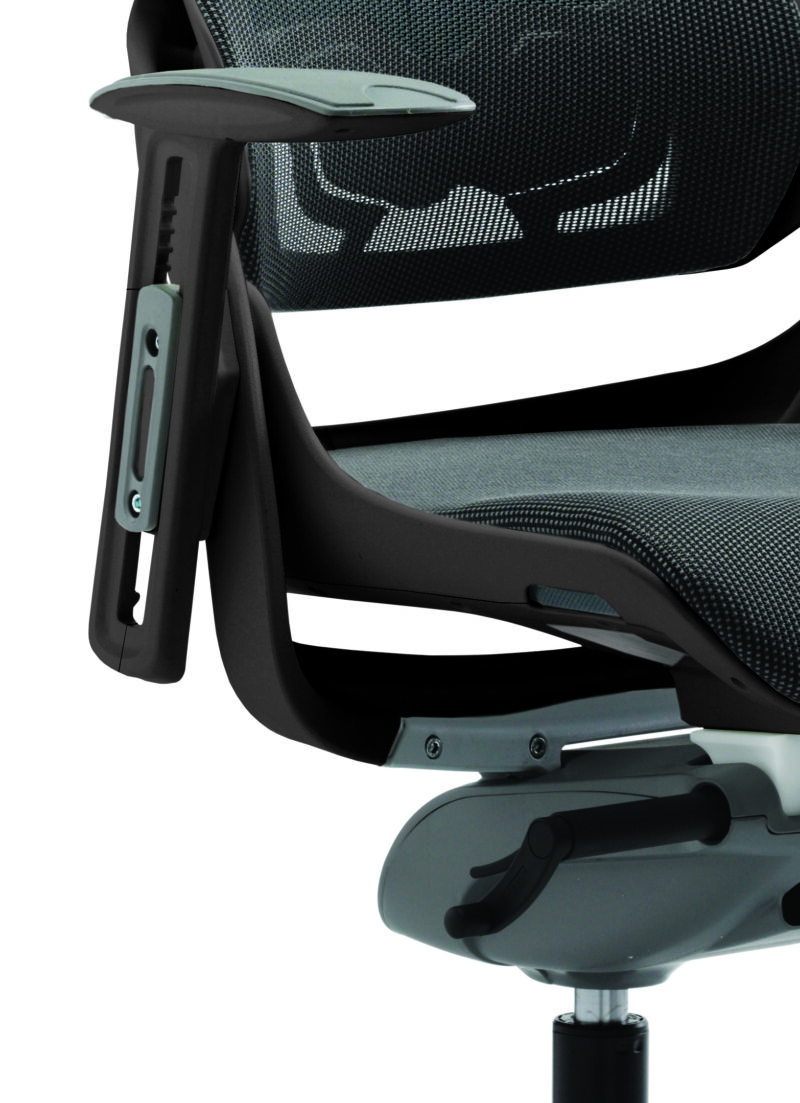 Pure High Back Black Shell Executive Office Chair with Arms - Image 9